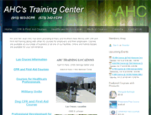 Tablet Screenshot of ahctraining.com
